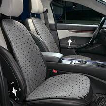 Easypie Selection 四季通用汽车座椅垫，波点蝴蝶结设计，透气舒适，时尚奢华，驾驶座垫，优雅精致的风格，展现独特的女性魅力 - 灰色 - 查看 4