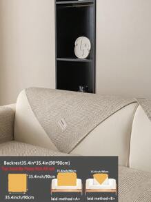 1pc Bohemian Style Sofa Cover - High Quality Polyester, Anti-Slip, Anti-Fouling, Pet Friendly, Suitable For Office, Bedroom, Living Room, Armchair To 3 Seater Sofa, All-Season, Machine Washable.