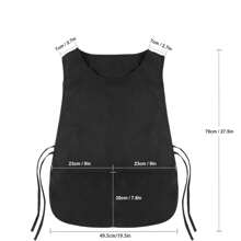 1 pieza Chaleco delantal sin mangas de tela de poliéster de un solo color con diseño de cabeza de caballo, atar a un lado, bolsillos y diadema, adecuado para hombres y mujeres, chaleco protector para trabajos al aire libre/interiores