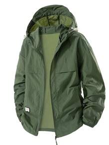 New Men's Solid Color Long Sleeve Lightweight Casual Outdoor Sports Windbreaker For Summer