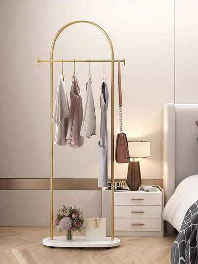 1 szt. Modny wielofunkcyjny wieszak na ubrania i kapelusze - półokrągły, wielofunkcyjny - łukowy metalowy wieszak na ubrania 170 cm wysokości, sypialnia, salon, luksusowy wieszak na ubrania