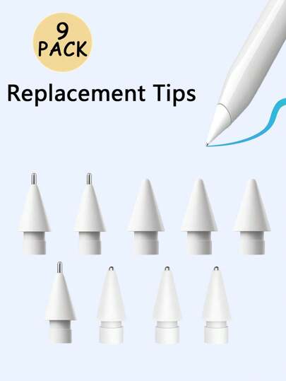 3/6/9 piezas de puntas de repuesto compatibles con Apple Pencil de 1.ª/2.ª generación, puntas de lápiz compatibles con iPad Pro Pencil de 2.ª/1.ª generación, juegos de lápices iPad Pro, los mejores regalos para Navidad, familia, amigos, cumpleaños, accesorios de bolígrafo para días festivos