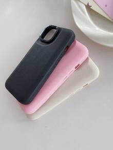 3 pezzi Custodie per telefono di colore solido resistenti alle impronte digitali, adatte per iPhone 13, 14, 15, 16 Pro Max, 16, 16 Plus - Multicolore - Visualizzare 5