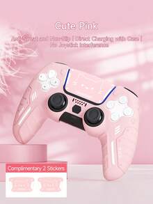 Paquete de 3 estuches protectores de silicona para control de PlayStation5 + Juego de pegatinas, compatibles con PlayStation5/4, Controlador, antideslizante, antisuded, antipolvo, anti-arañazos, mejora el agarre para una mejor experiencia de juego, disponible en negro/morado/rosa - Multicolor - Ver 6