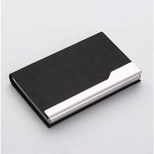 名片夹大容量 PU 收纳盒，适用于办公室、展会学校用品、返校季的便携式收纳盒 - 皮質商務名片夾 - 查看 14