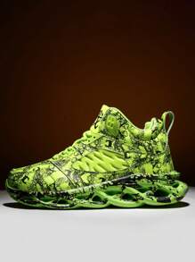 Zapatillas de deporte con estampado de graffiti para hombres, antideslizantes, transpirables, livianas y de moda, deporte profesional y funcional, zapatos para caminar, fitness y trabajo, gimnasio