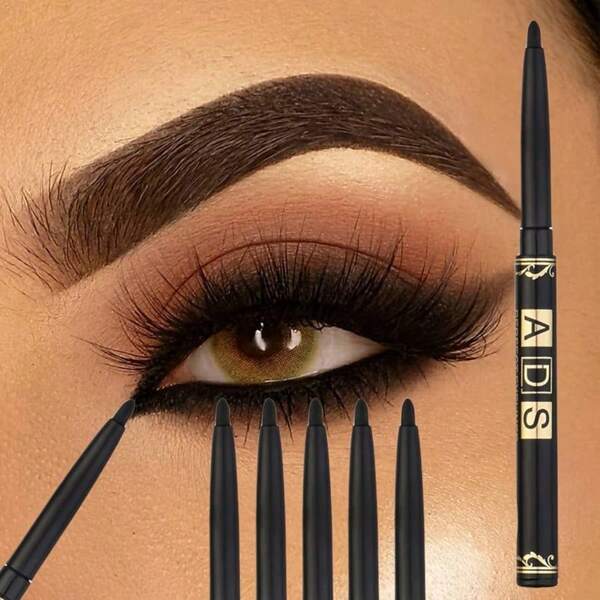Black Gel Eyeliner Pencil With Smooth, Precise Application, Long-Lasting, Waterproof, And Smudge-Proof Formula, Ideal For Weddings, Date Nights, And All-Day Wear