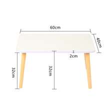 Mesa de centro de 60 x 40 x 32 cm, ideal para sala de estar, cocina, oficina, picnic al aire libre.