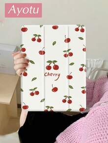Ayotu Cherry 保护壳兼容 iPad 10.2 英寸 2021/2020 iPad 第 9/8 代/iPad (A16) 11 英寸第 11 代 2025，兼容三星 Galaxy Tab A8 10.5 英寸 2022，Tab 保护套，带笔架，支持自动睡眠/唤醒盖