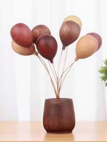 1 件创意黑胡桃木气球家居装饰汽车装饰手工木制礼物、有趣可爱的道具