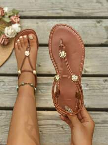 New Spring/Summer Fashion Women One-Toe Slippers, Casual Roman Style Slip-On Sandals In Black, Beige, Brown, Comfortable Flat Woven Solid Color Beach Sandals, Influencer Recommended Thick-Soled Sandals, Summer Beach Shoes, Elegant Buckle Low Heel Round Toe Slip-On Slippers, Odor-Resistant Anti-Slip Simple Outdoor Slippers, Versatile Flat Slip-On Women Sandals