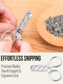 Stainless Steel Heavy Duty Nut Cracker - For Macadamia Nuts, Walnuts, Non-Slip Kitchen Tools