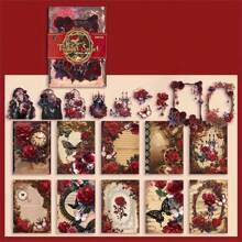 Rose Story Vintage Dark Gothic Scrapbooking Material Pack,School Supplies,Back To School