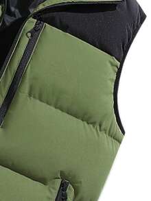 全新冬季男士无袖夹克户外运动徒步加厚连帽加厚可拆卸背心，适合年轻人