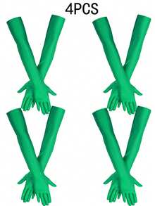 D EXCEED 1/3/4/10 双女士 1920 年代单人派对复古晚礼服长手套、万圣节派对、婚礼、服装配饰手套、母女教师礼物 - 白色 - 查看 24