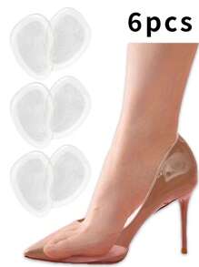 1 Paio di sottopiedi in silicone lavabili per donna, con mezza palma, antiscivolo, ammortizzanti e traspiranti, indispensabili per tacchi alti estivi delle donne, alleviano il dolore e riducono la taglia delle scarpe