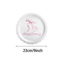 10/20/50/100pcs,Black Bow Plates And Napkins Cups Tableware Sets For Coquette Birthday Decorations, Black Birthday Party Supplies Bow Birthday Decorations - Pink - View 16