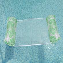 1pc Inflatable Pool Leaf Pattern Double Tube Floating Bed, Foldable Single Person Water Hammock - Multicolor - View 12