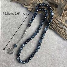 1pc Classic Ink Flower Acrylic Resin Bracelet, Suitable For Daily Wear By Men - Beads - View 3