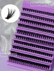 Kit de pestañas postizas de alta capacidad y volumen natural segmentado, fácil de usar, kit de racimos de pestañas, pestañas, pestañas postizas - Negro - Ver 7