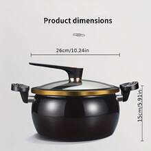 Enamel Casserole Pot, Dual Ear, Non-Stick Pot For Stewing Meat, Soup Pot, Suitable For Induction, Gas Stove - Multicolor - View 3