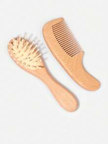 1/2/3pcs Wooden Wool Bath Brush, Exfoliating Massage Brush, Beechwood Flat Brush - Yellow - View 12