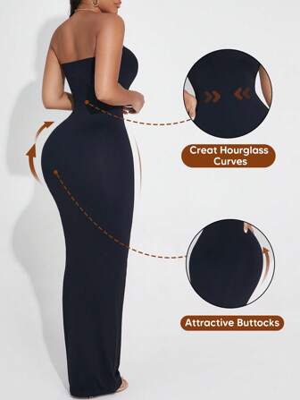 Convertible Strapless Long Dress For Women (Can Be Folded Into Short Dress)