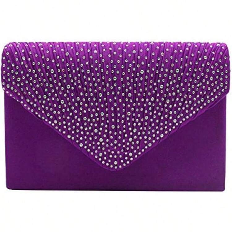 New Ladies Evening Handbags Bridal Wedding Bag Handbag - 紫色 - 查看 1