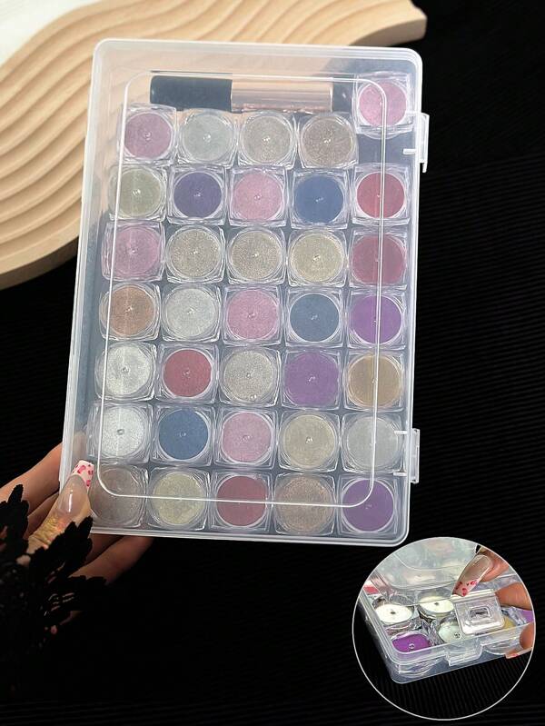 Large Size Empty Makeup Storage Display Box, Nail Art Glitter Rhinestones Organizer