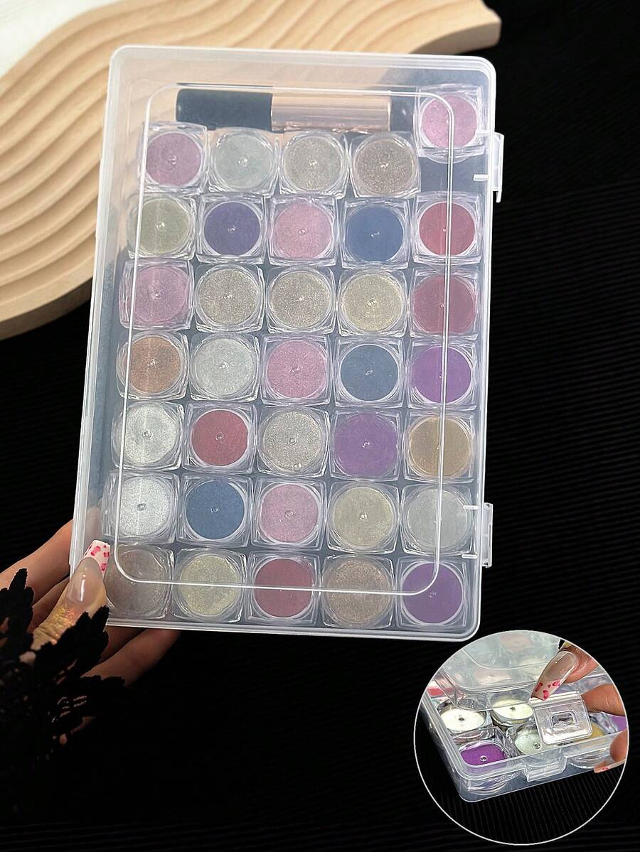 大号空化妆品收纳展示盒，美甲亮片水钻收纳包，房间装饰，包包，化妆包，梳妆台，旅行，化妆包，旅行必备，收纳盒，储物，旅行必备，化妆品收纳盒，化妆包，化妆品收纳盒，收纳盒，洗漱包，桌面收纳盒，化妆品包，化妆袋，化妆品收纳，梳妆台配件，化妆袋，化妆包，珠宝盒，收纳袋，化妆刷架，刷架，香水收纳盒，收纳袋，女士礼物，圣诞礼物，女士礼物创意，房间装饰 - 無色 - 查看 1