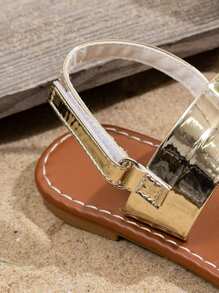 2025 New Children's Sandals, Bohemian Style, Bright Leather Sandals, Fashion Bright Diamond Sandals, Beach Sandals, Sandals, Glitter Upper, Sequined Sandals