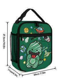 Kids Cute Butterfly & Dinosaur Insulated Lunch Bag, Casual Fashion Lunch Box Tote Bag For Boys And Girls, Suitable For School, Travel, Picnic, A Perfect Gift For Children - one-size - View 2