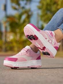 Patines de ruedas de moda y ligeros para principiantes - Diseño duradero y antideslizante perfecto para actividades al aire libre, ideal tanto para niños como para niñas