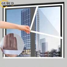 1pc Summer Mosquito Net For Windows, Hook-And-Loop Self-Adhesive, Ventilated Transparent Door And Window Screens, High Density Invisible Curtain Screens, Suitable For All Kinds Of Doors And Windows, No Drilling Required, Self-Adhesive Installation, Removable And Easy To Clean, Usable Year-Round