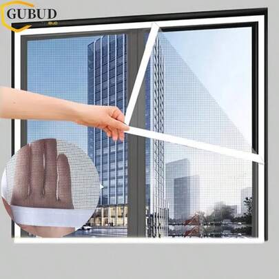 1pc Summer Mosquito Net For Windows, Hook-And-Loop Self-Adhesive, Ventilated Transparent Door And Window Screens, High Density Invisible Curtain Screens, Suitable For All Kinds Of Doors And Windows, No Drilling Required, Self-Adhesive Installation, Removable And Easy To Clean, Usable Year-Round