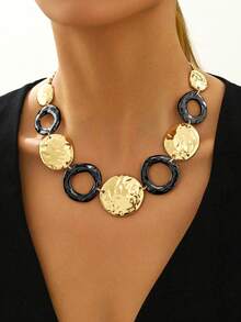 1pc European & American Style Exaggerated Minimalist Geometric Necklace - Multicolor - View 2