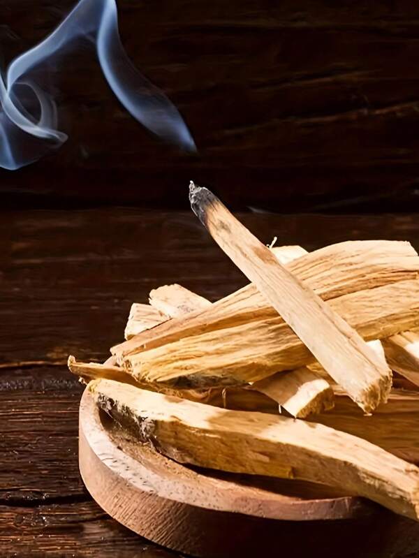 Incienso de Palo Santo - Madera natural de Palo Santo para aromaterapia, limpieza de cristales y meditación - Purificador de aire y alivio del estrés para el hogar, decoración orgánica del hogar, Palo Santo natural