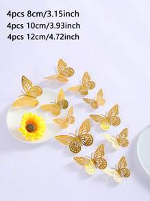 24pcs/12pcs Crinkle Paper Butterfly Decorations, DIY Wedding Home Decor, Beige And Lotus Pink Paper Flowers Party Background Set, Suitable For Birthday Party, Wedding Decor, Proposal Party, Wall, Arch, Valentine's Day, Mother's Day, Romantic Ambiance
