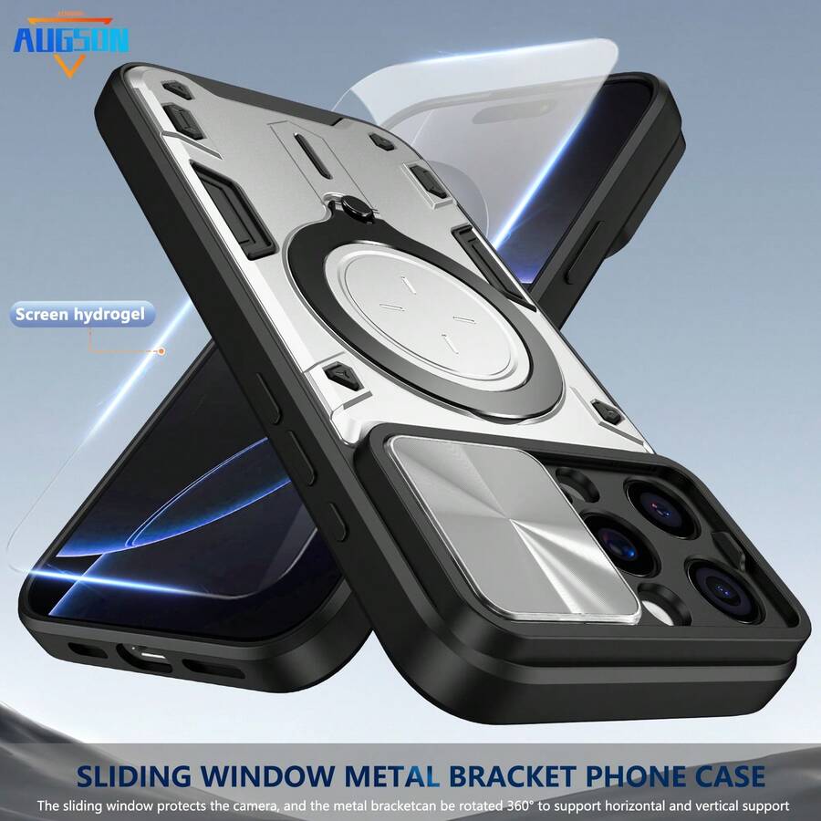 全新军用级手机壳，带 360° 旋转指环支架和支架，防震外壳，兼容 11/12/13/14/15/16 Pro Max、S25U/S22/23/24+、OPPO、Vivo、Realme、Pixel 6/7/8/9 Pro 等，防水防摔防刮