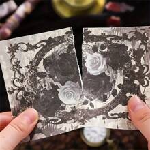 Rose Story Vintage Dark Gothic Scrapbooking Material Pack,School Supplies,Back To School