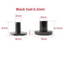 5/10/15 Sets Luggage Leather Metal Craft Solid Screw Nail Rivet Double Curved Head Belt Strap Rivets Book Screws Buttons Snap