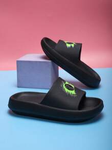 Sandalias infantiles de espuma, livianas y antideslizantes con fondo suave, diseño de dibujos animados lindos, cómodas y de secado rápido, sandalias casuales unisex para la playa para niños mayores