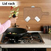 Adjustable Pot Lid Holder, Fits In Cabinet, Wall-Mounted Inside Cabinet Door For Pot Lid Storage, ABS Material Hanging Kitchen Rack