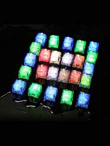 6/12/24 Stücke leuchtende Eiswürfel, mehrfarbig langsam blinkend, wasserdichte leuchtende Eiswürfel für Getränke, geeignet für Hochzeit, Club, Bar, Getränke, KTV, Nachtlicht, Schwimmbad, Hochzeit, Party Deko - farbiges Licht - Übersicht 10