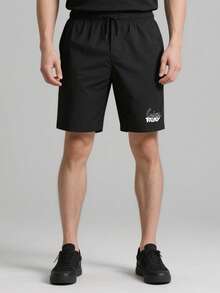 Sube tus fotos favoritas para personalizar un par de pantalones cortos como regalo para familiares y amigos - Negro - Ver 2