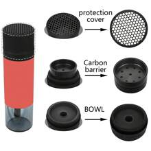 Portable Car Hookah, Hookah Set With Everything, Hookah Pipe Single Shisha Kit, To Go Hookah Cup Mini Hookah Perfect For Travel, Easy Assemble & Storage Hookah Set