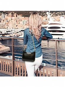 1 Pack Flat Purse Chain Iron Bag Link Chains Shoulder Straps Chains With Metal Buckles Hook For Replacement, DIY Handbags Crafts, 7.9 Inches/20cm(Gold) - Multicolor - View 6