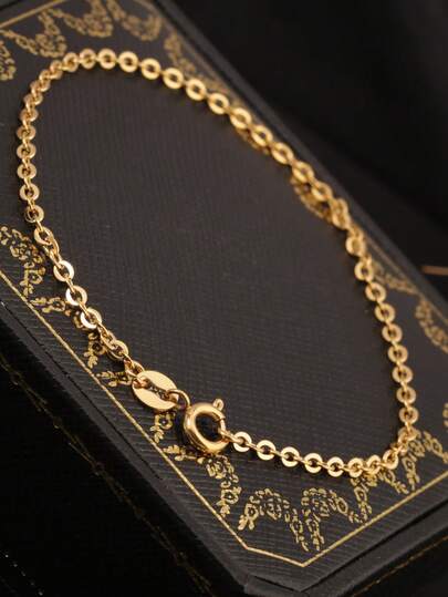 1 件不锈钢 18K 镀金 0.5 毫米蛇链可调节手镯，适合女性日常工作，送给女友和朋友的礼物