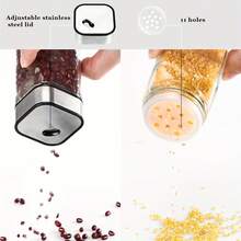 Spice Jars With Black Lids, 24 Spice Jars With Spice Labels. Perfect Storage Box For Kitchen Spices, Spice Labels, Glass Spice Jar For Neat Spice Storage. - 24 lọ gia vị cổ điển - Xem 4
