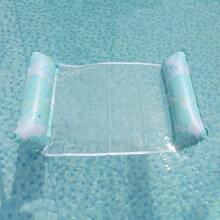 1pc Inflatable Pool Leaf Pattern Double Tube Floating Bed, Foldable Single Person Water Hammock - Multicolor - View 9